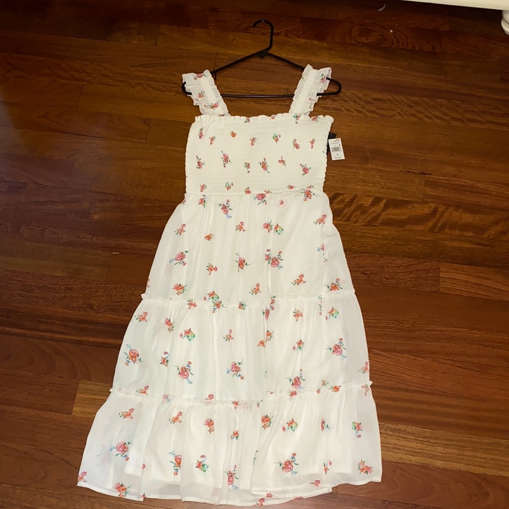 White Dress with Flowers